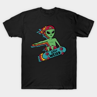 Alien and skateboard T-Shirt